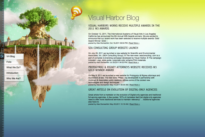 Visual Harbor Blog website preview